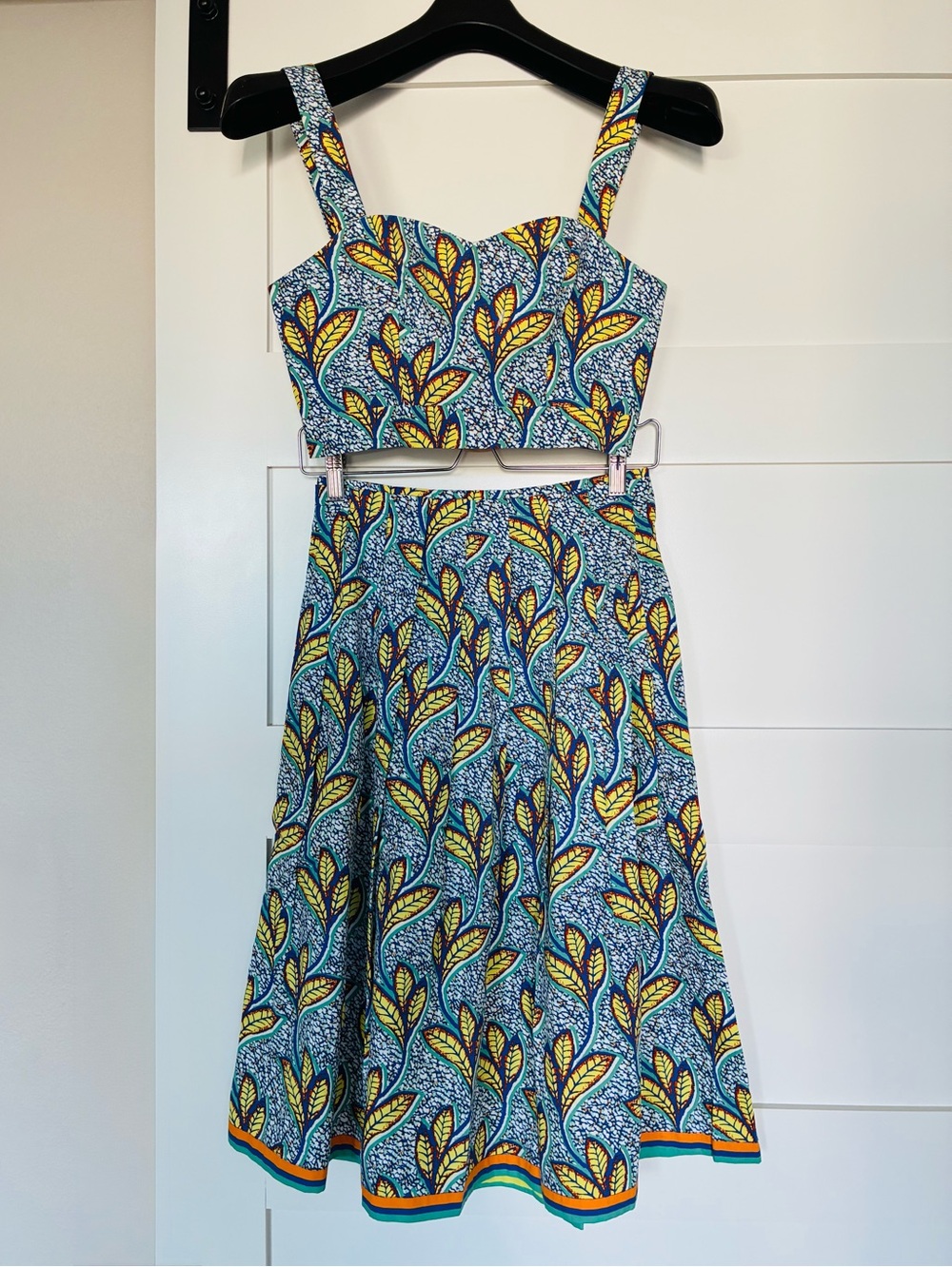 Zara Trafaluc S Leaf Print Two-Piece Set